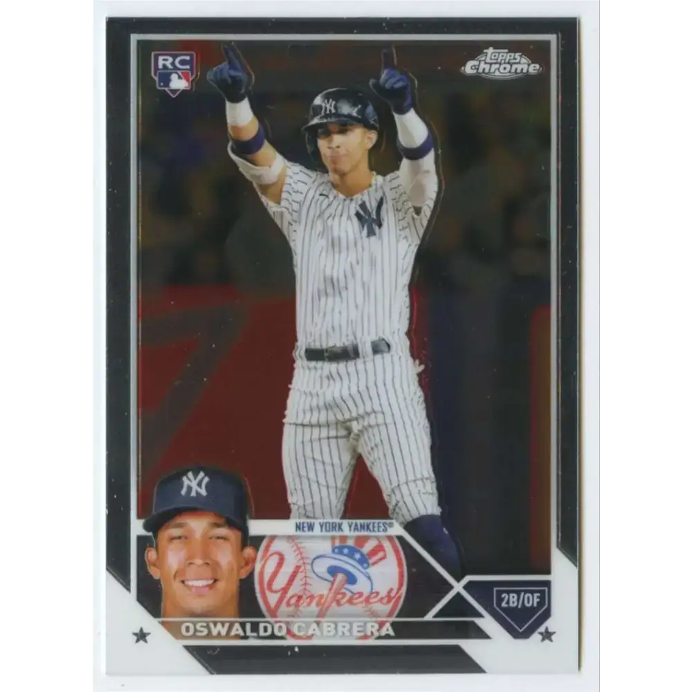 2023 Topps Chrome #69 Oswaldo Cabrera NM-MT RC Rookie New York Yankees Baseball Card - Baseball Card Single