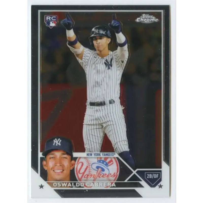 2023 Topps Chrome #69 Oswaldo Cabrera NM-MT RC Rookie New York Yankees Baseball Card - Baseball Card Single