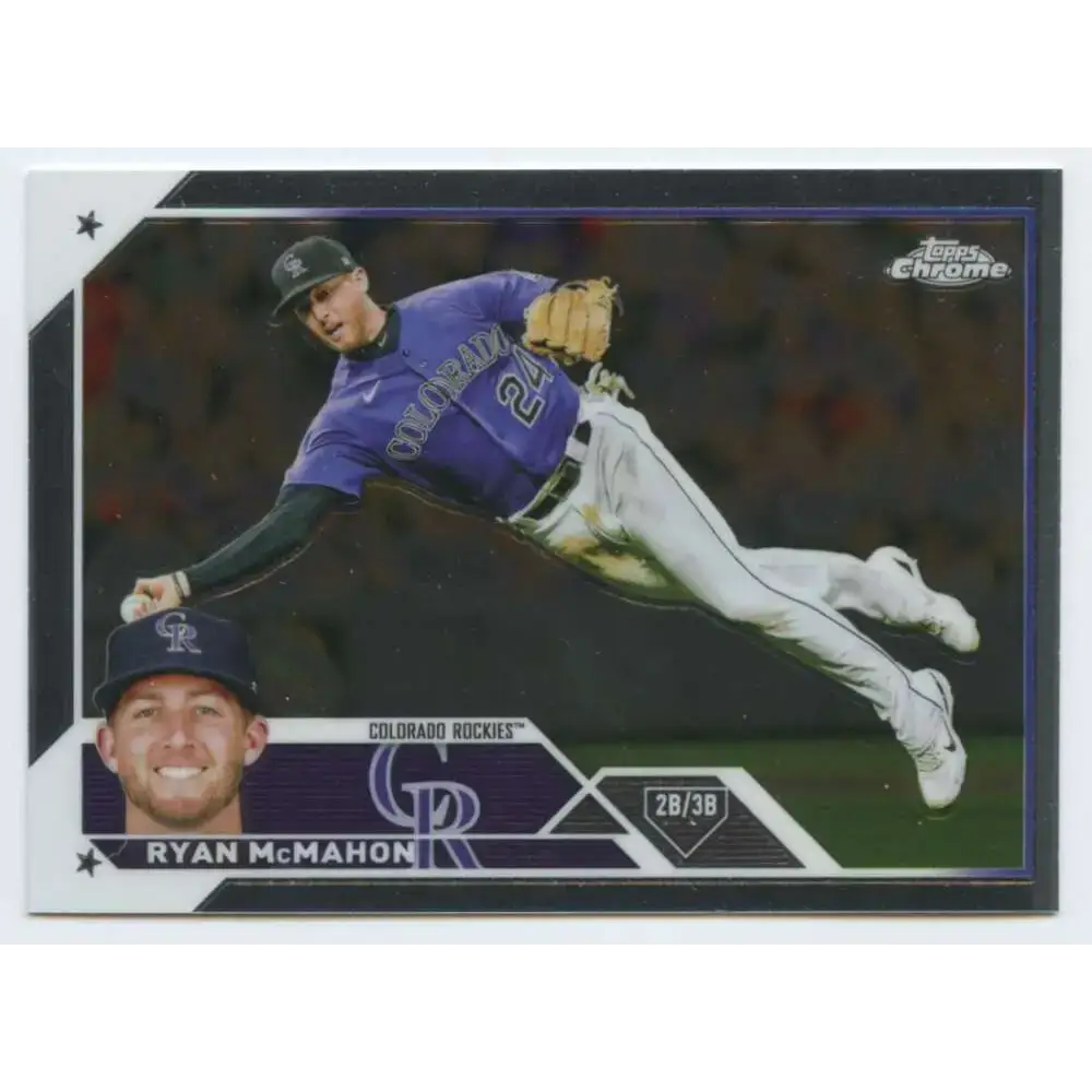 2023 Topps Chrome #70 Ryan McMahon NM-MT Colorado Rockies Baseball Card - Baseball Card Single