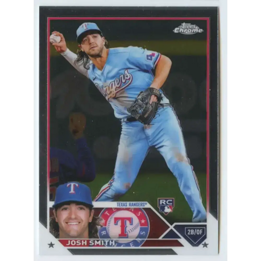 2023 Topps Chrome #73 Josh Smith NM-MT RC Rookie Texas Rangers Baseball Card - Baseball Card Single