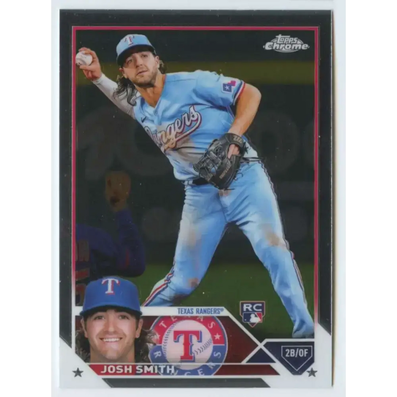 2023 Topps Chrome #73 Josh Smith NM-MT RC Rookie Texas Rangers Baseball Card - Baseball Card Single