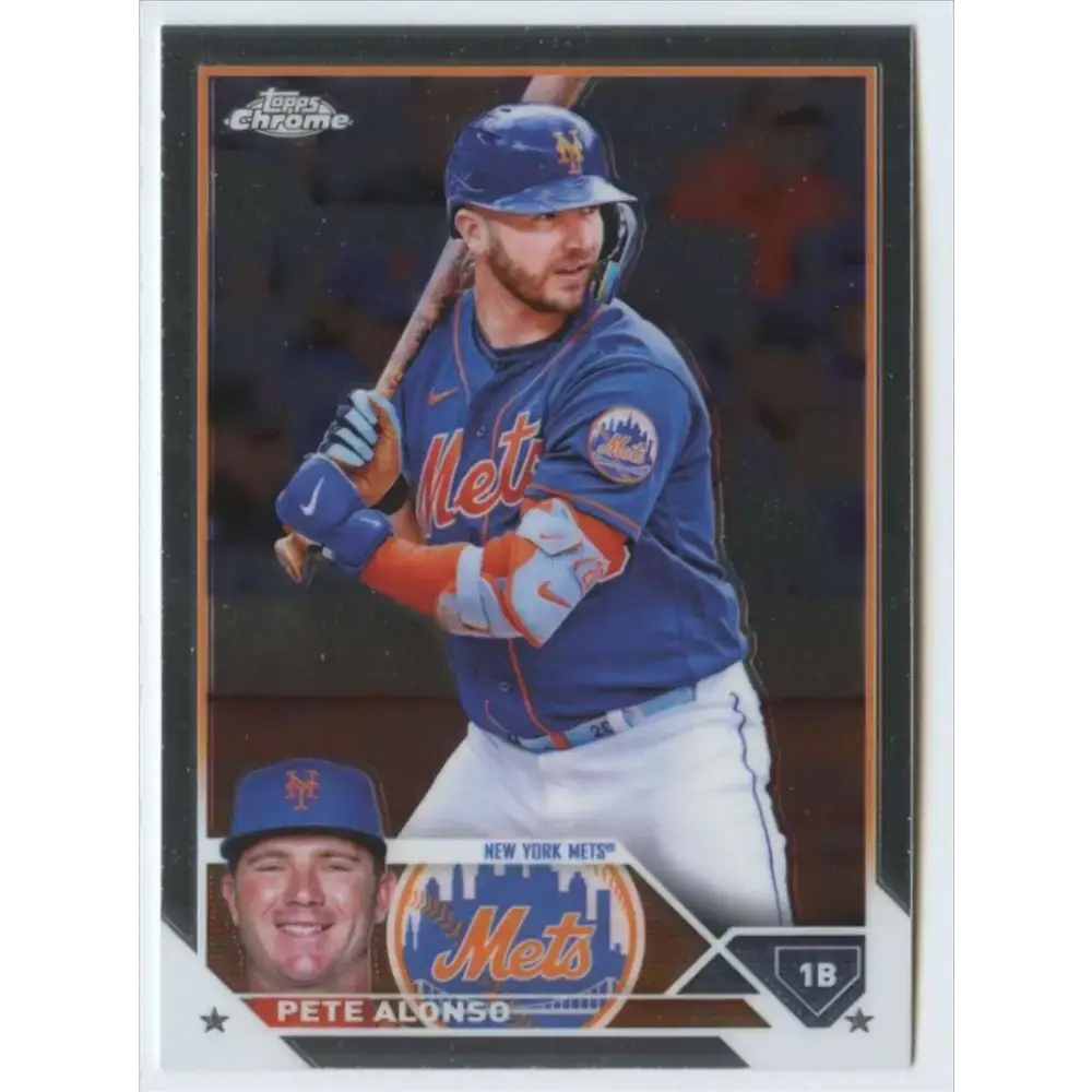 2023 Topps Chrome #75 Pete Alonso NM-MT New York Mets Baseball Card - Baseball Card Single