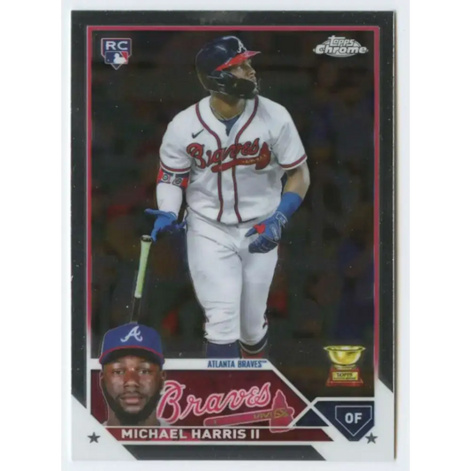 2023 Topps Chrome #79 Michael Harris II NM-MT RC Rookie Atlanta Braves Baseball Card - Baseball Card Single