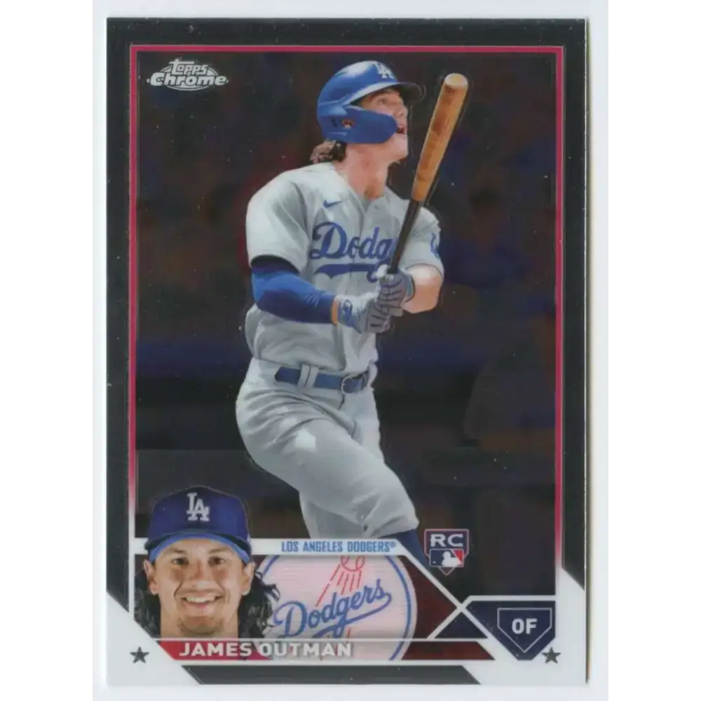 2023 Topps Chrome #81 James Outman NM-MT RC Rookie Los Angeles Dodgers Baseball Card - Baseball Card Single
