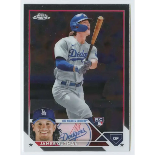 2023 Topps Chrome #81 James Outman NM-MT RC Rookie Los Angeles Dodgers Baseball Card - Baseball Card Single