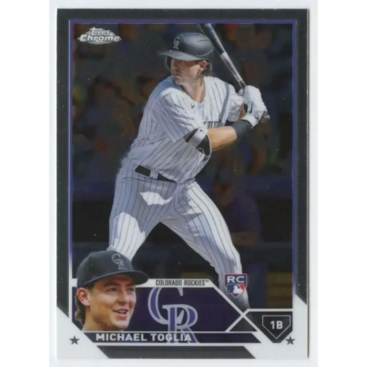 2023 Topps Chrome #87 Michael Toglia NM-MT RC Rookie Colorado Rockies Baseball Card - Baseball Card Single