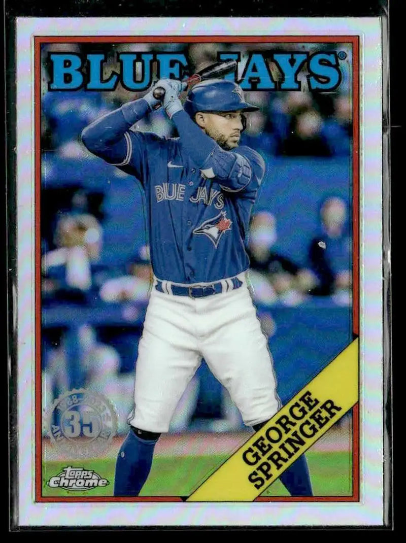 2023 Topps Chrome #88BC-19 George Springer 1988 Topps Baseball 35th Anniversary - Baseball Card Single