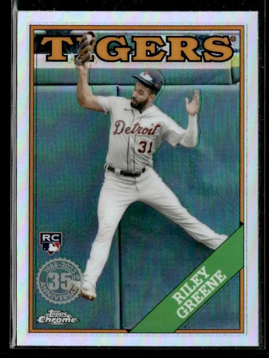 2023 Topps Chrome #88BC-5 Riley Greene 1988 Topps Baseball 35th Anniversary - Baseball Card Single