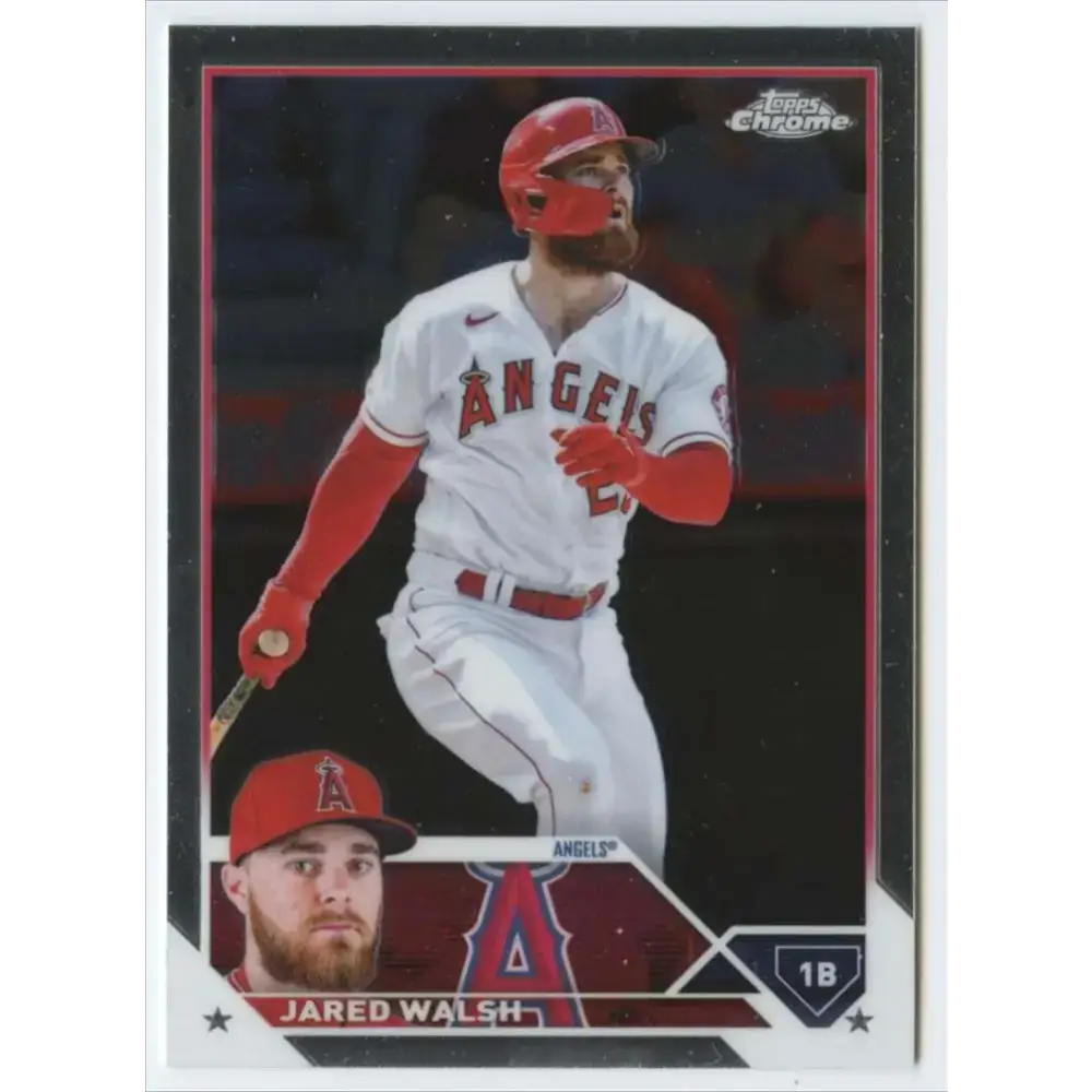 2023 Topps Chrome #89 Jared Walsh NM-MT Los Angeles Angels Baseball Card - Baseball Card Single