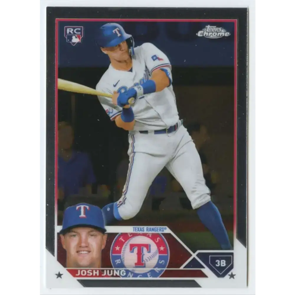 2023 Topps Chrome #93 Josh Jung NM-MT RC Rookie Texas Rangers Baseball Card - Baseball Card Single
