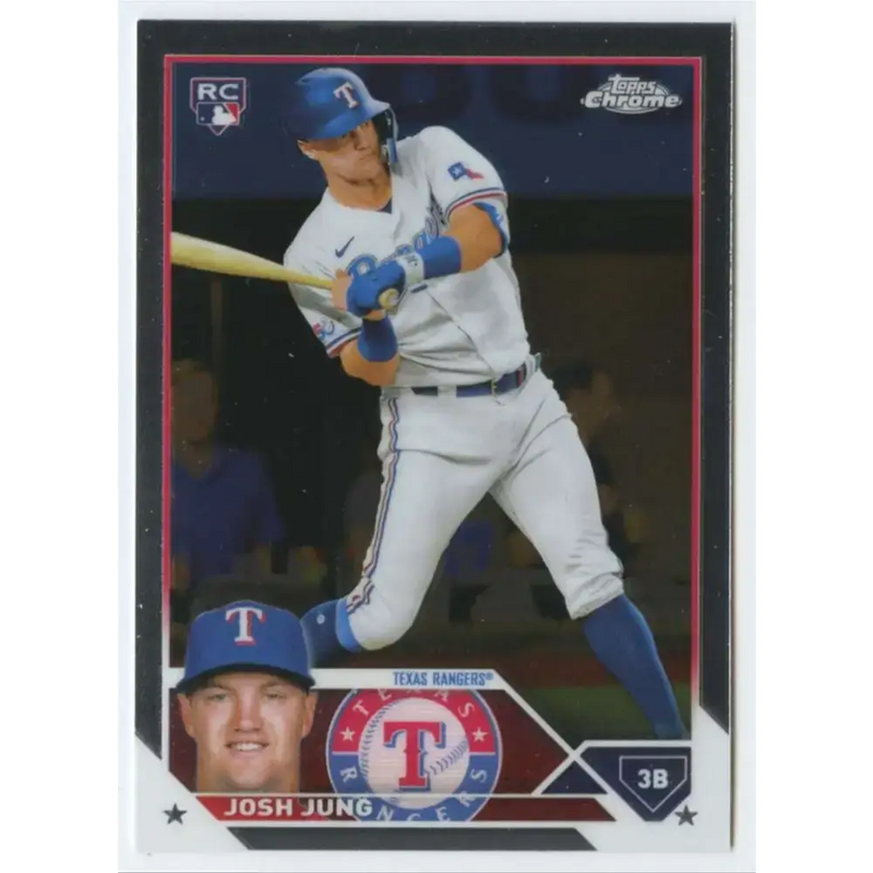 2023 Topps Chrome #93 Josh Jung NM-MT RC Rookie Texas Rangers Baseball Card - Baseball Card Single