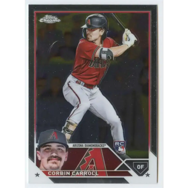 2023 Topps Chrome #95 Corbin Carroll NM-MT RC Rookie Arizona Diamondbacks Baseball Card - Baseball Card Single