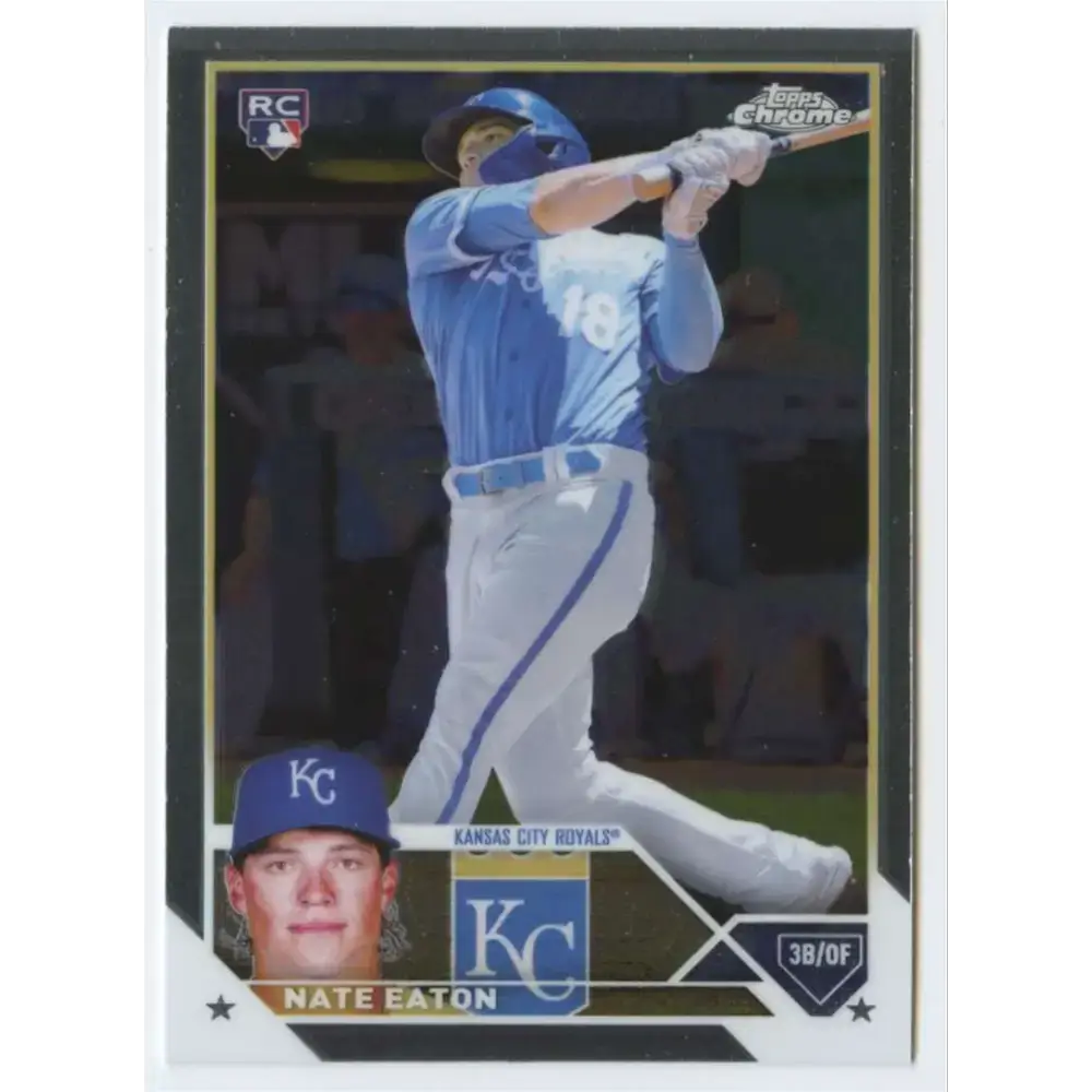 2023 Topps Chrome #96 Nate Eaton NM-MT RC Rookie Kansas City Royals Baseball Card - Baseball Card Single
