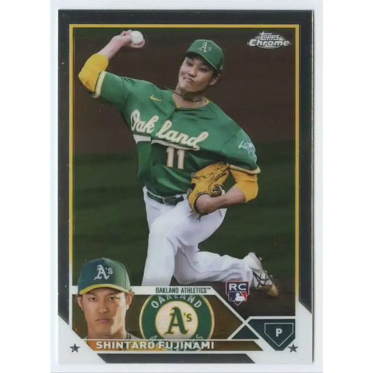 2023 Topps Chrome #97 Shintaro Fujinami NM-MT RC Rookie Oakland Athletics Baseball Card - Baseball Card Single