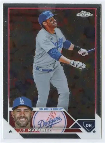 2023 Topps Chrome J.D. Martinez baseball card with original gloss and NM-MT condition