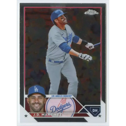 2023 Topps Chrome #98 J.D. Martinez NM-MT Los Angeles Dodgers Baseball Card - Baseball Card Single
