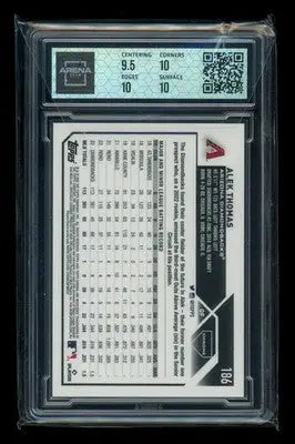 2023 Topps Chrome Alek Thomas #186 Purple Speckle Refractor 262/299 AC 10