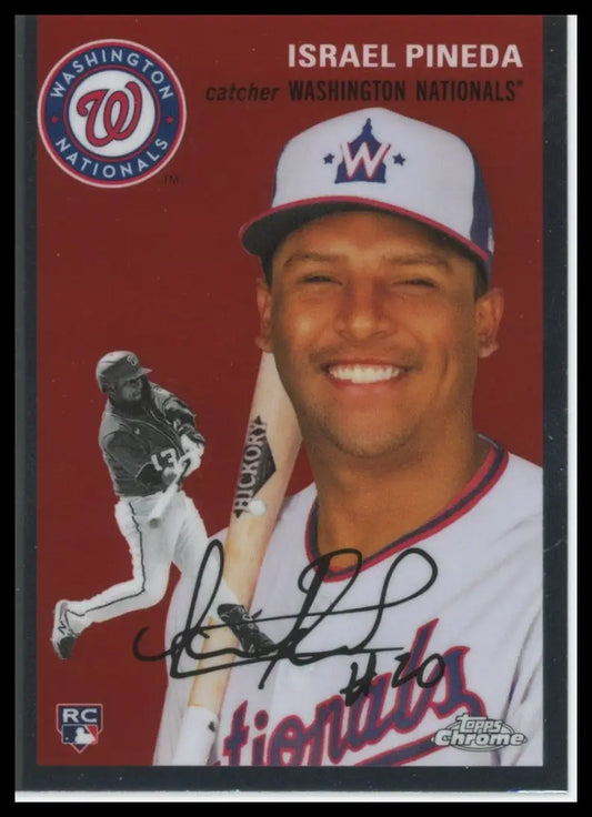 2023 Topps Chrome Anniversary Israel Pineda RC 153 Washington Nationals NM - Baseball Card Single