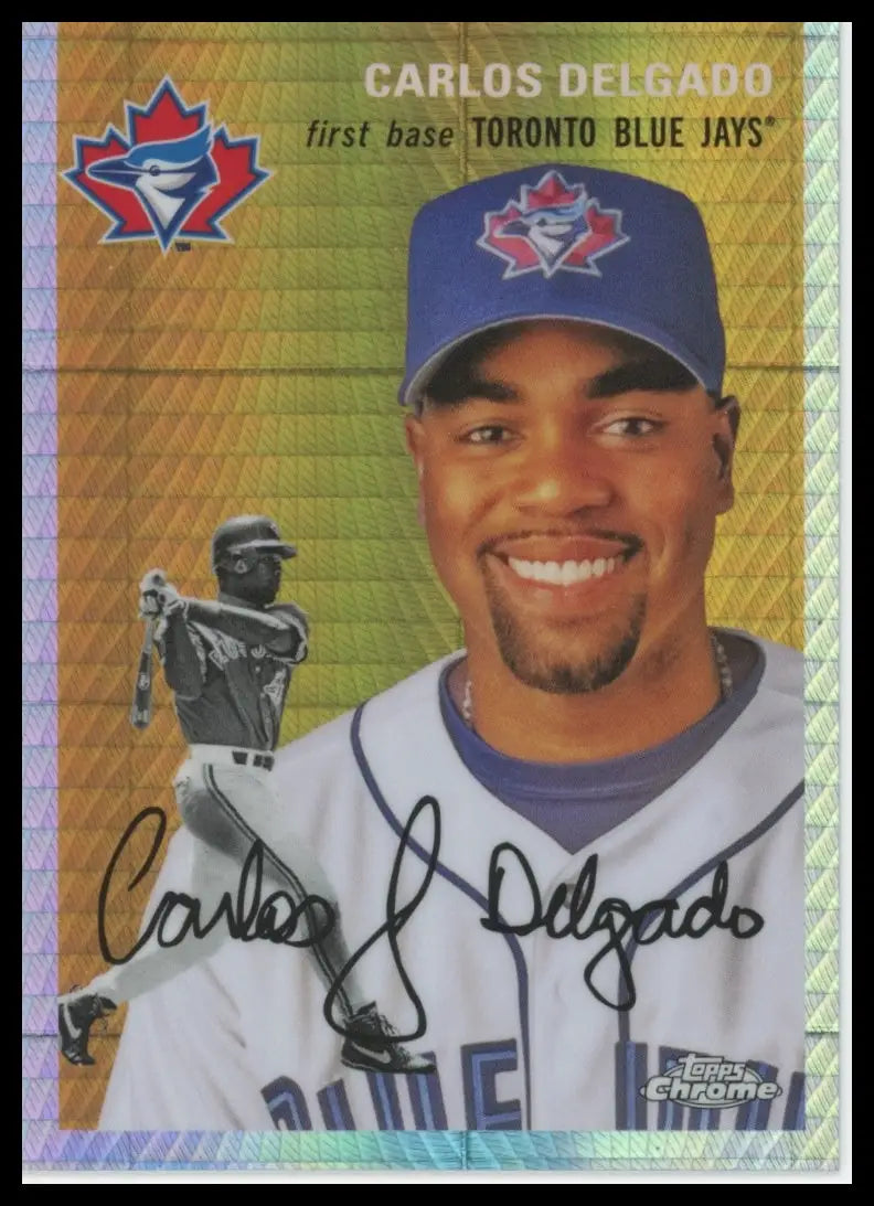 2023 Topps Chrome Anniversary - Prism Refractors Carlos Delgado 318 Baseball NM - Baseball Card Single
