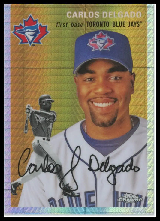 2023 Topps Chrome Anniversary - Prism Refractors Carlos Delgado 318 Baseball NM - Baseball Card Single
