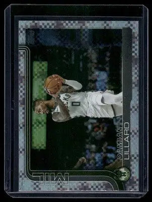 2023 Topps Chrome Basketball Damian Lillard #55 X-Fractor Basketball - Basketball Card Single