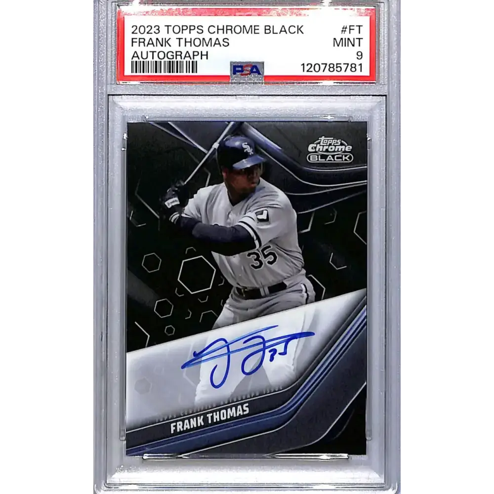 2023 Topps Chrome Black #CBA-FT Frank Thomas PSA 9 MINT Auto Chicago White Sox - Baseball Card Single