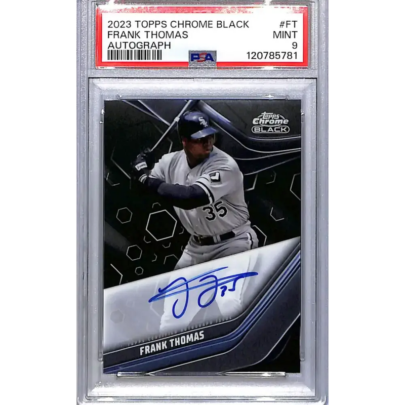 2023 Topps Chrome Black #CBA-FT Frank Thomas PSA 9 MINT Auto Chicago White Sox - Baseball Card Single