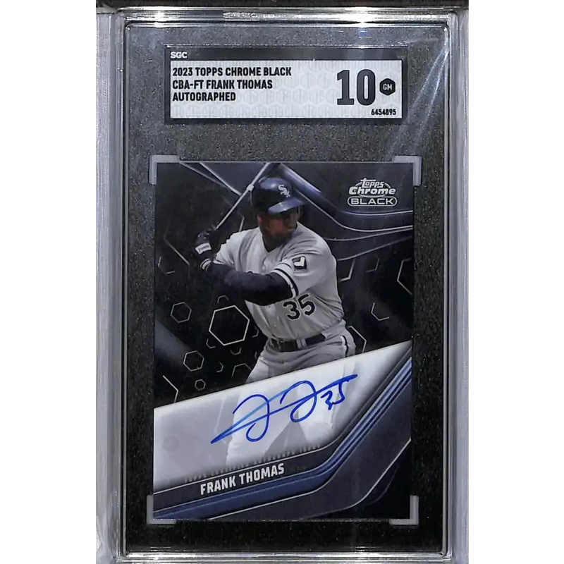 2023 Topps Chrome Black #CBA-FT Frank Thomas SGC 10 Gem Auto Chicago White Sox - Baseball Card Single