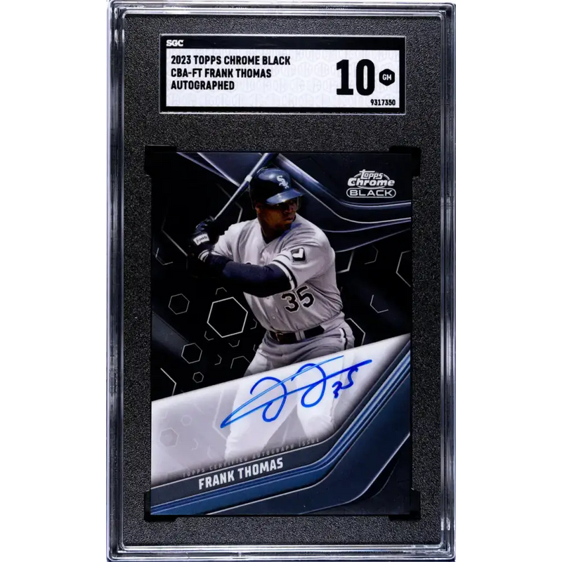 2023 Topps Chrome Black #CBA-FT Frank Thomas SGC 10 Gem Auto Chicago White Sox Baseball Card - Baseball Card Single