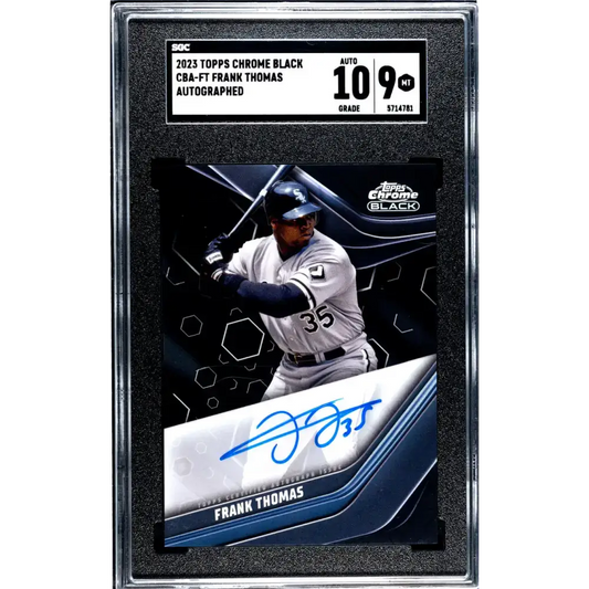 2023 Topps Chrome Black #CBA-FT Frank Thomas SGC 9 MINT Auto Chicago White Sox Baseball Card - Baseball Card Single
