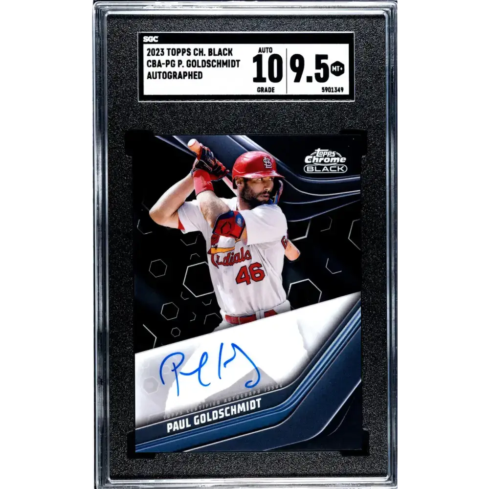 2023 Topps Chrome Black #CBA-PG Paul Goldschmidt SGC 9.5 MINT+ Auto St. Louis Cardinals Baseball Card - Baseball Card