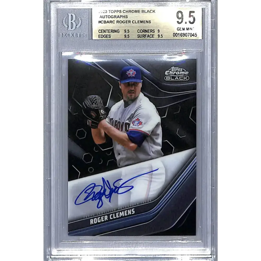 2023 Topps Chrome Black #CBA-RC Roger Clemens BGS 9.5 Gem Mint Auto Toronto Blue Jays Baseball Card - Baseball Card