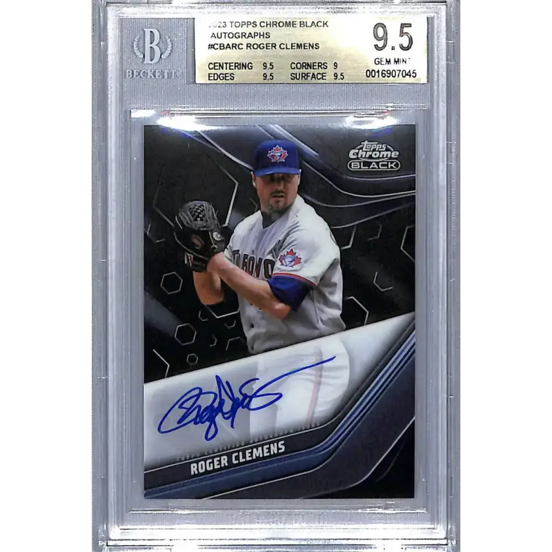 2023 Topps Chrome Black #CBA-RC Roger Clemens BGS 9.5 Gem Mint Auto Toronto Blue Jays Baseball Card - Baseball Card