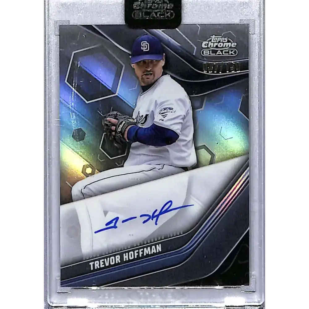 2023 Topps Chrome Black #CBA-TH Trevor Hoffman Autographs Refractor #/150 Baseball Card - Baseball Card Single