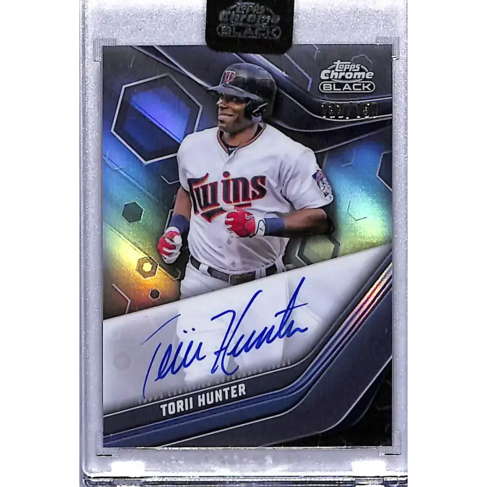 2023 Topps Chrome Black #CBATH Torii Hunter NM-MT Auto 133/150 Minnesota Twins Baseball Card - Baseball Card Single