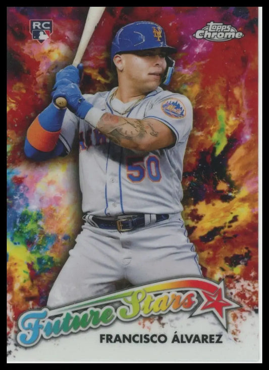 2023 Topps Chrome - Future Stars Francisco Álvarez FS-17 NY Mets Baseball NM - Baseball Card Single