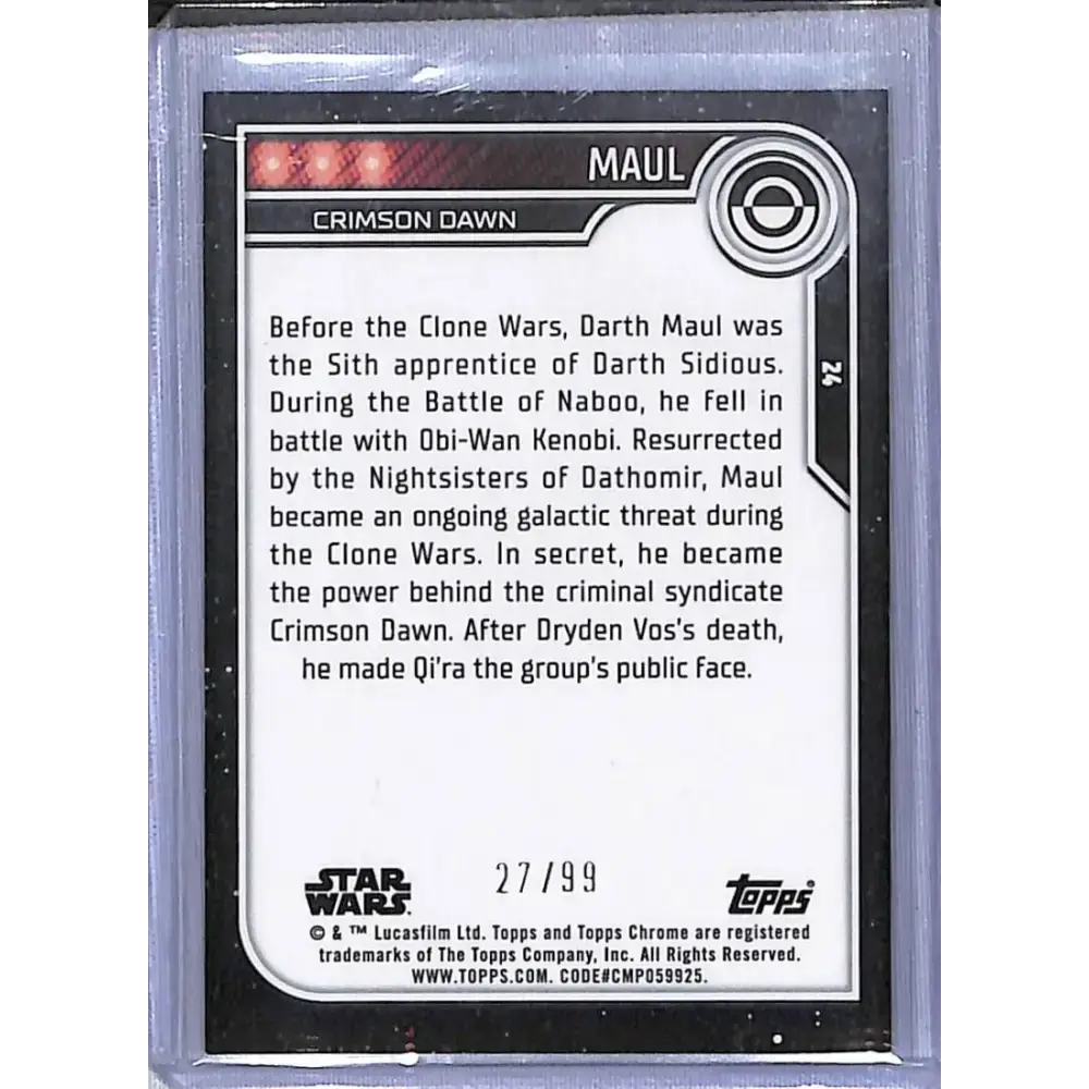 2023 Topps Chrome Green #24 Maul NM-MT 27/99 - Baseball Card Single