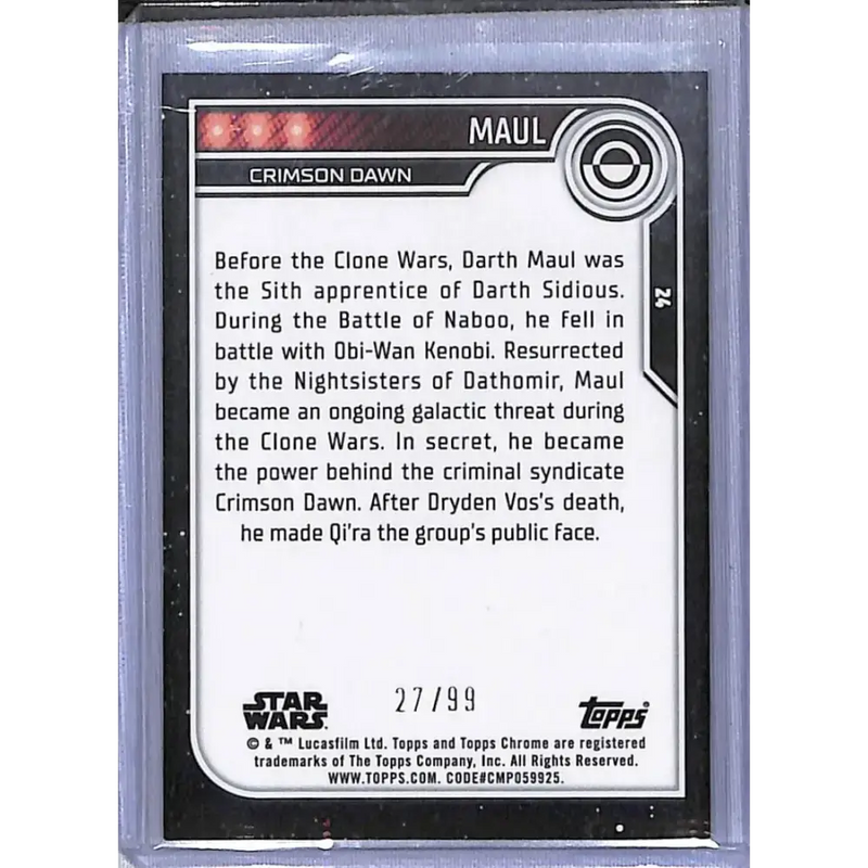2023 Topps Chrome Green #24 Maul NM-MT 27/99 - Baseball Card Single