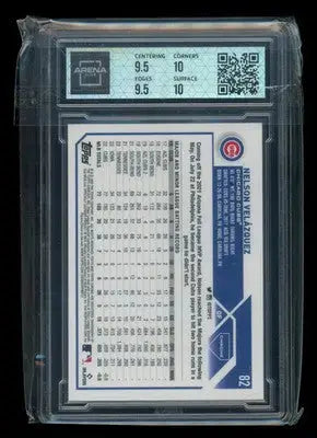 2023 Topps Chrome Nelson Velázquez #82 Pink Refractor RC Baseball Arena Club 10