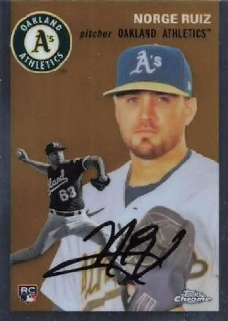 2023 Topps Chrome Platinum Anniversary #101 Norge Ruiz EX Excellent RC Rookie Oakland Athletics Baseball Card