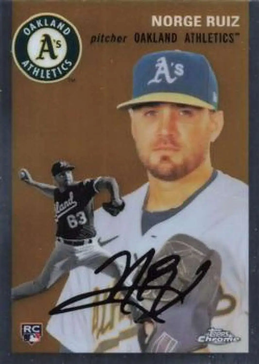 2023 Topps Chrome Platinum Anniversary #101 Norge Ruiz EX Excellent RC Rookie Oakland Athletics Baseball Card