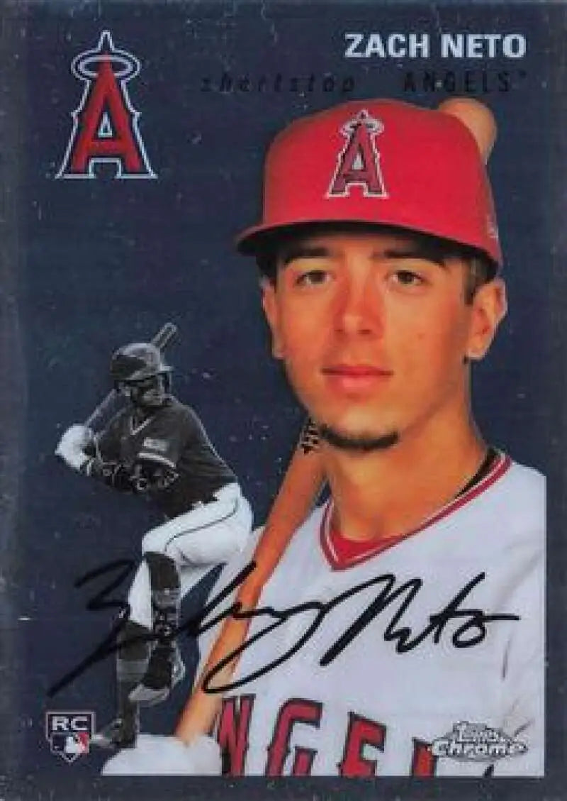 2023 Topps Chrome Platinum Anniversary #102 Zach Neto EX Excellent RC Rookie Los Angeles Angels Baseball Card