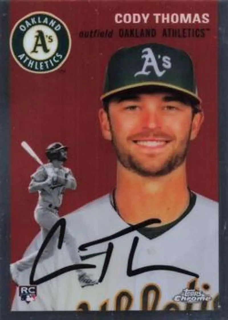 2023 Topps Chrome Platinum Anniversary #104 Cody Thomas EX Excellent RC Rookie Oakland Athletics Baseball Card