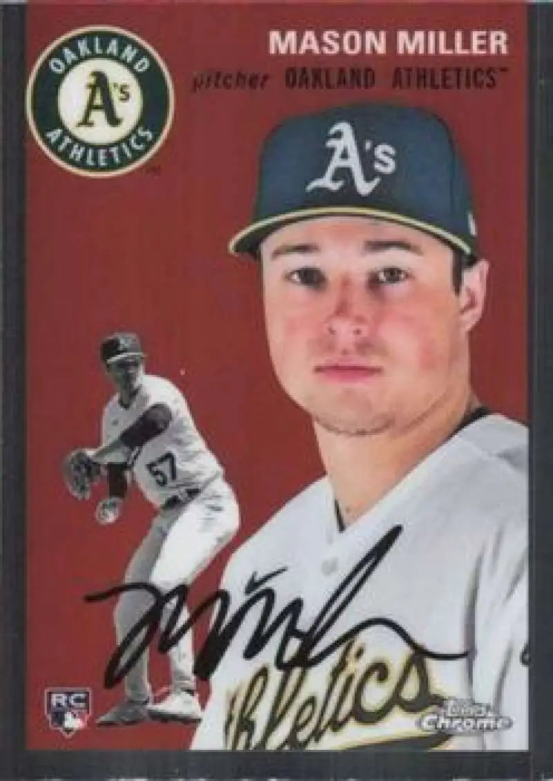 2023 Topps Chrome Platinum Anniversary #109 Mason Miller EX Excellent RC Rookie Oakland Athletics Baseball Card