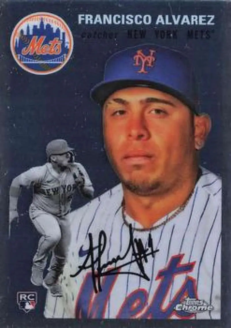 2023 Topps Chrome Platinum Anniversary #110 Francisco Alvarez EX Excellent RC Rookie New York Mets Baseball Card