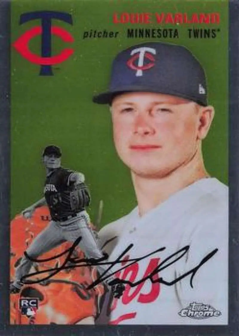 2023 Topps Chrome Platinum Anniversary #115 Louie Varland EX Excellent RC Rookie Minnesota Twins Baseball Card