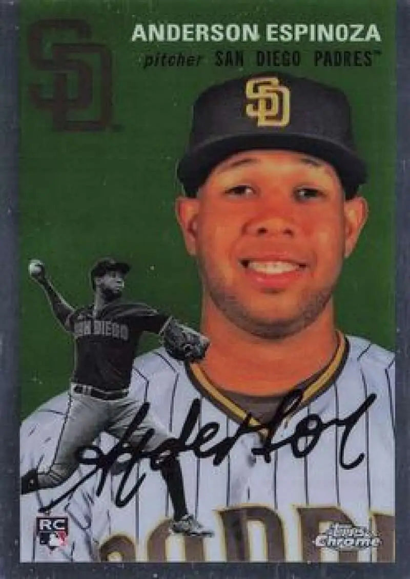 2023 Topps Chrome Platinum Anniversary #12 Anderson Espinoza EX Excellent RC Rookie San Diego Padres Baseball Card
