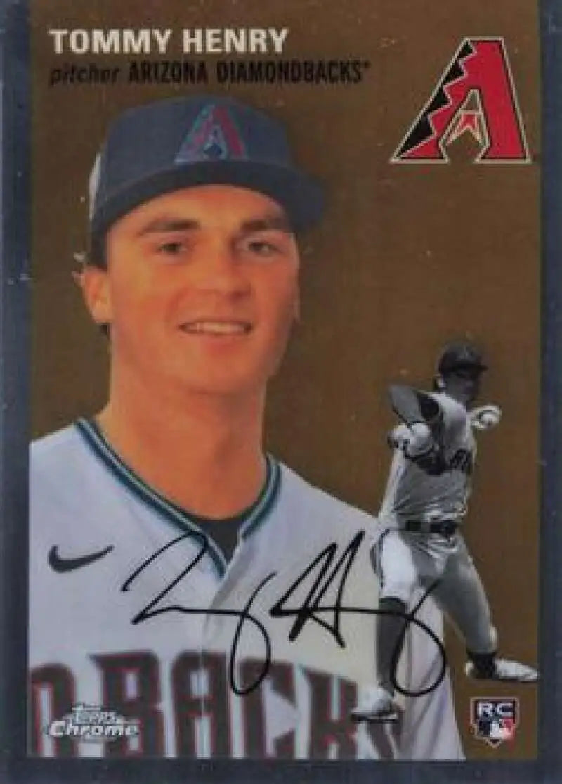 2023 Topps Chrome Platinum Anniversary #120 Tommy Henry EX Excellent RC Rookie Arizona Diamondbacks Baseball Card