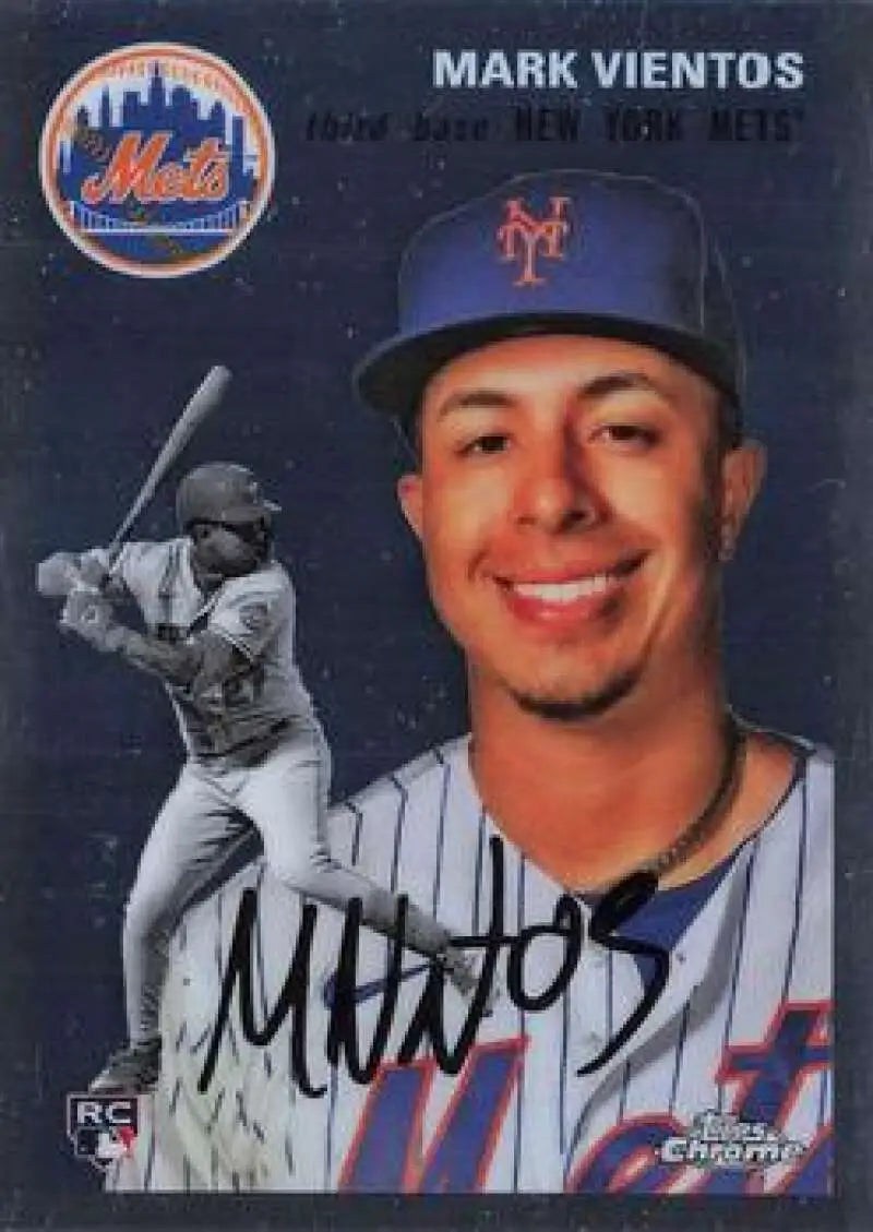2023 Topps Chrome Platinum Anniversary #122 Mark Vientos EX Excellent RC Rookie New York Mets Baseball Card - Baseball