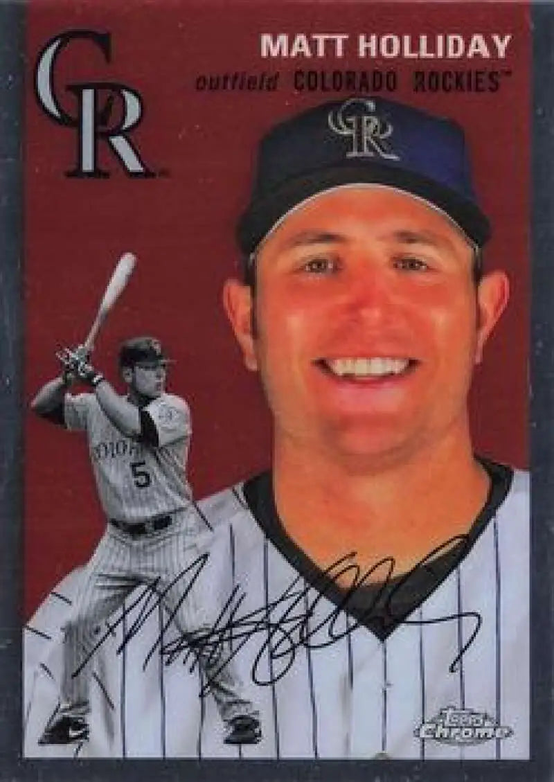 2023 Topps Chrome Platinum Anniversary #123 Matt Holliday EX Excellent Colorado Rockies Baseball Card - Baseball Card